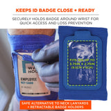 Ergodyne Squids 3388 Wrist ID/Badge Holder, Vertical, Blue 3.5 x 5.5 Holder, 2.75 x 3.75 Insert (EGO19963) Each