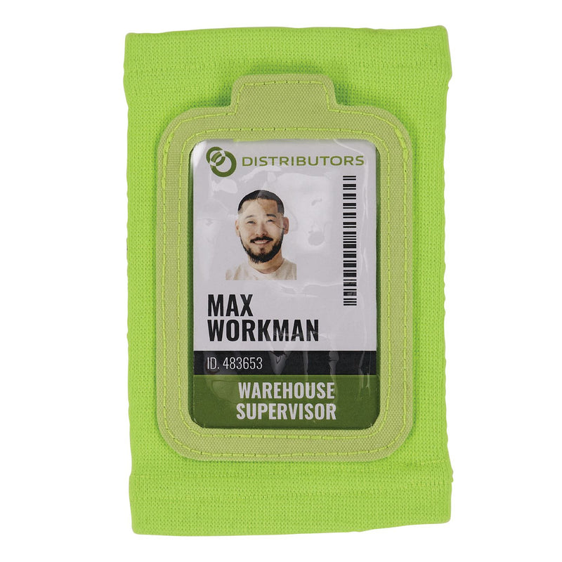 Ergodyne Squids 3388 Wrist ID/Badge Holder, Vertical, Lime 3.5 x 5.5 Holder, 2.75 x 3.75 Insert (EGO19962) Each