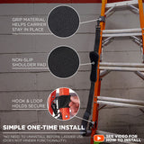 Ergodyne Arsenal 5302 Ladder Shoulder Lifting Strap, Supports Up to 100 lb, 2 x 4 x 10.5, Black (EGO19198) Each