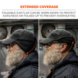 Ergodyne N-Ferno 6807 Winter Baseball Cap with Ear Flaps, One Size Fits Most, Black (EGO16965) Each