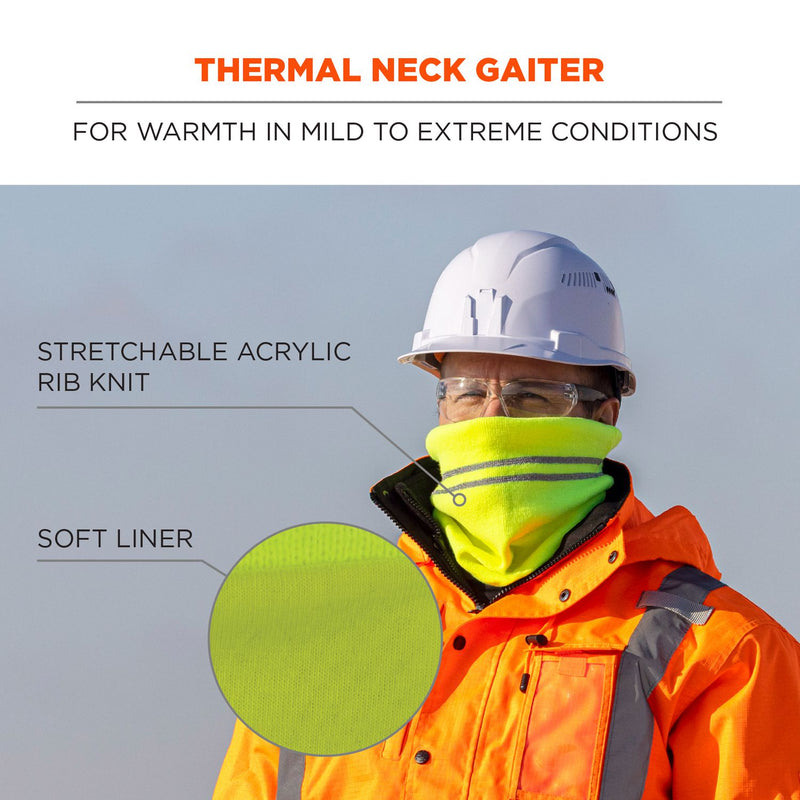 Ergodyne N-Ferno 6961 Reflective Winter Neck Gaiter, One Size Fits Most, Lime (EGO16958) Each