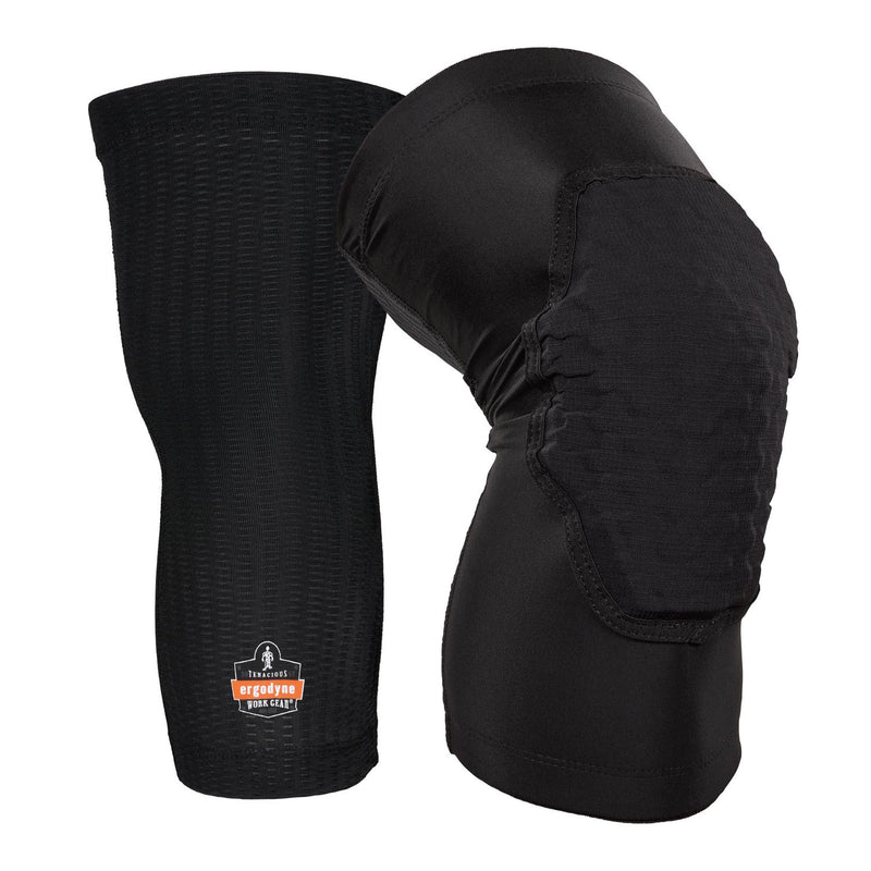 Ergodyne Proflex 525 Lightweight Padded Knee Sleeves, Slip-On, Medium/Large, Black, Pair (EGO18526) 1 Pair