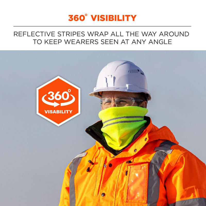 Ergodyne N-Ferno 6961 Reflective Winter Neck Gaiter, One Size Fits Most, Lime (EGO16958) Each