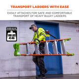 Ergodyne Arsenal 5302 Ladder Shoulder Lifting Strap, Supports Up to 100 lb, 2 x 4 x 10.5, Black (EGO19198) Each