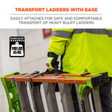 Ergodyne Arsenal 5301 Ladder Carrying Handle, Supports Up to 100 lb, 2 x 9 x 11, Black (EGO19197) Each