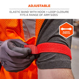 Ergodyne Squids 3386 Arm Band ID/Badge Holder, Vertical, Red 3.75 x 4.25 Holder, 2.5 x 4 Insert (EGO19955) Each