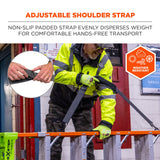 Ergodyne Arsenal 5302 Ladder Shoulder Lifting Strap, Supports Up to 100 lb, 2 x 4 x 10.5, Black (EGO19198) Each