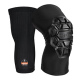 Ergodyne ProFlex 550 Padded Knee Sleeves with 3-Layer Foam Cap, Slip-On, X-Large+, Black, Pair (EGO18553) 1 Pair