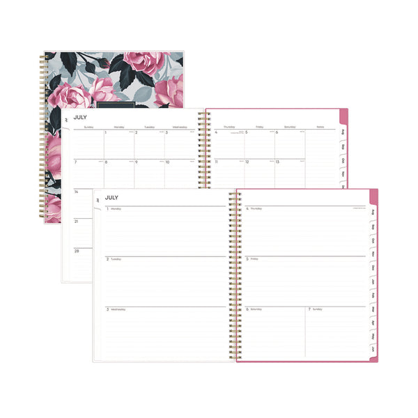 Blue Sky® Roosevelt Pink Academic Weekly/Monthly Planner, Floral Artwork, 11" x 8.5", Pink/Gray Cover, 12-Month (July-June): 2025-2026 (BLS128691) Each