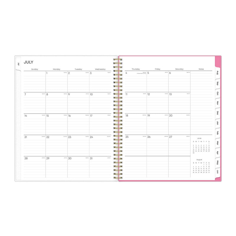 Blue Sky® Roosevelt Pink Academic Weekly/Monthly Planner, Floral Artwork, 11" x 8.5", Pink/Gray Cover, 12-Month (July-June): 2025-2026 (BLS128691) Each