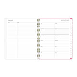 Blue Sky® Roosevelt Pink Academic Weekly/Monthly Planner, Floral Artwork, 11" x 8.5", Pink/Gray Cover, 12-Month (July-June): 2025-2026 (BLS128691) Each