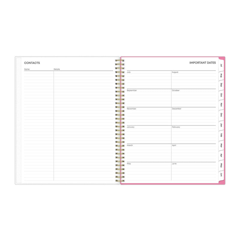 Blue Sky® Roosevelt Pink Academic Weekly/Monthly Planner, Floral Artwork, 11" x 8.5", Pink/Gray Cover, 12-Month (July-June): 2025-2026 (BLS128691) Each