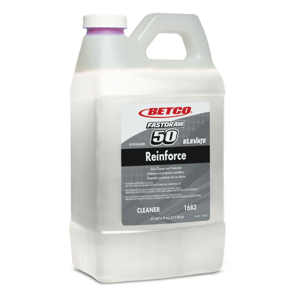 Betco® Reinforce Floor Cleaner and Protectant, Lemon Scent, 2 L Bottle, 4/Carton (BET16834700) Case of 4