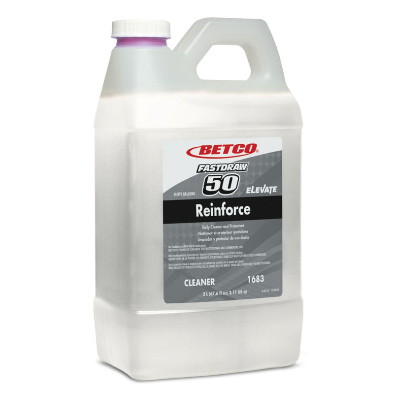 Betco® Reinforce Floor Cleaner and Protectant, Lemon Scent, 2 L Bottle, 4/Carton (BET16834700) Case of 4