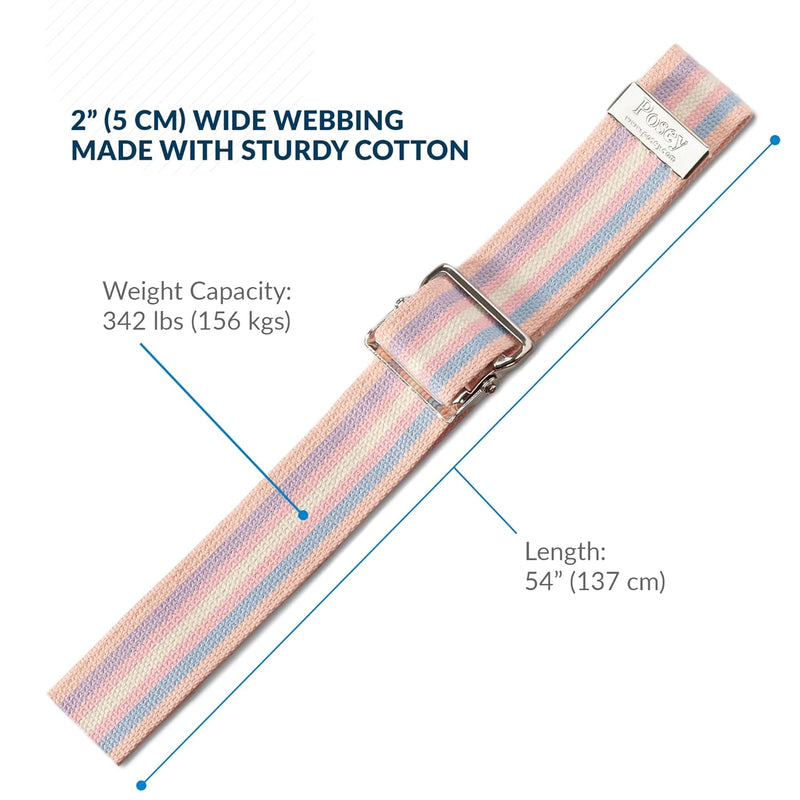 Posey® Gait Belt 54 Inch Length Pastel Stripe Cotton (228555_EA) 1/EA