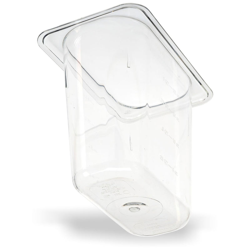 Carlisle StorPlus Polycarbonate Food Pan, 1.4 qt, 4.25 x 6.93 x 6, Clear, Plastic (CFS3068807) Each
