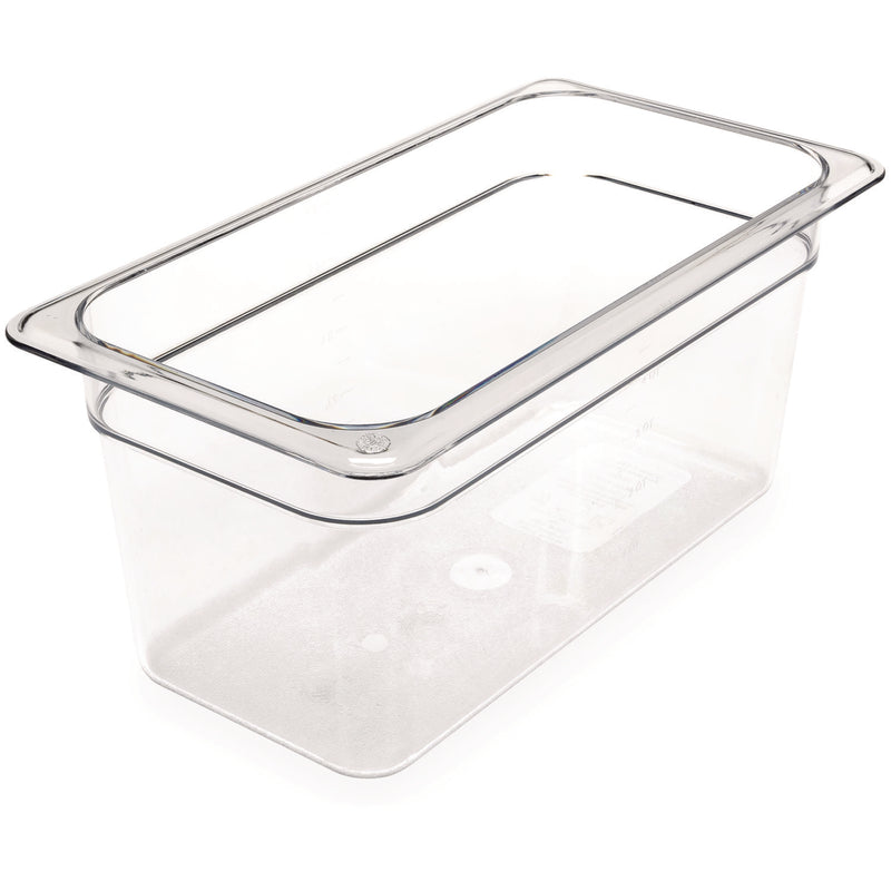 Carlisle StorPlus Polycarbonate Food Pan, 5.7 qt, 6.88 x 12.75 x 6, Clear, Plastic (CFS3066207) Each