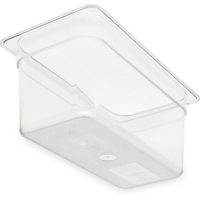 Carlisle StorPlus Polycarbonate Food Pan, 5.7 qt, 6.88 x 12.75 x 6, Clear, Plastic (CFS3066207) Each
