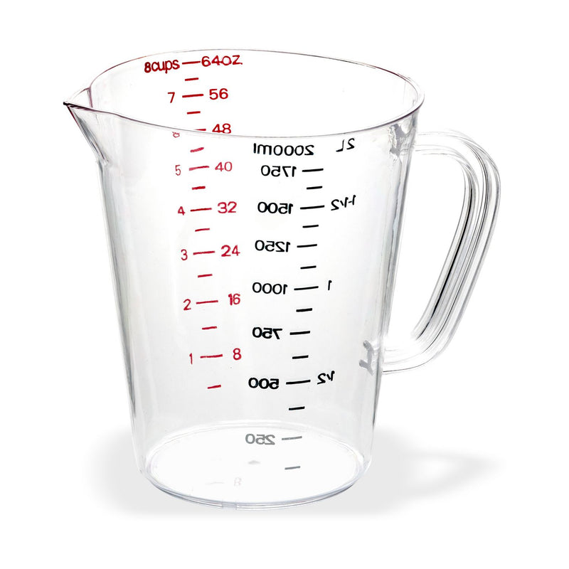 Carlisle Commercial Measuring Cup, 0.5 gal, Clear (CFS4314407) Each