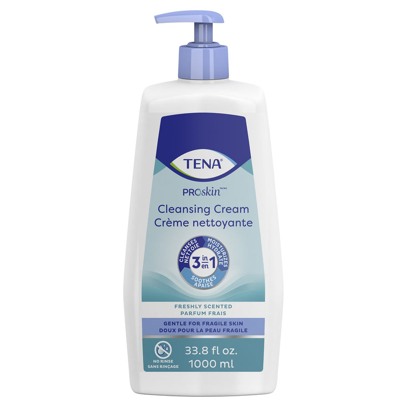 TENA® ProSkin™ Cleansing Cream Rinse-Free Body Wash Cream 33.8 oz. Pump Bottle Mild Scent (931630_CS) 8/CS