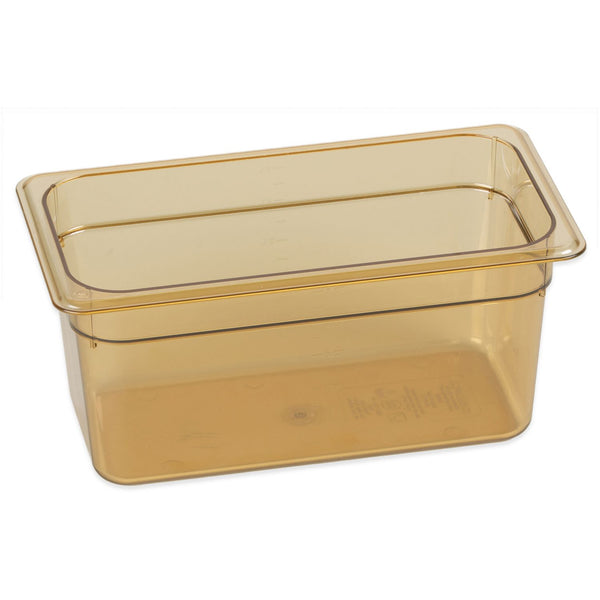Carlisle StorPlus High Heat Food Pan, 5.7 qt, 12.75 x 12.75 x 6, Amber, Plastic (CFS3086213) Each