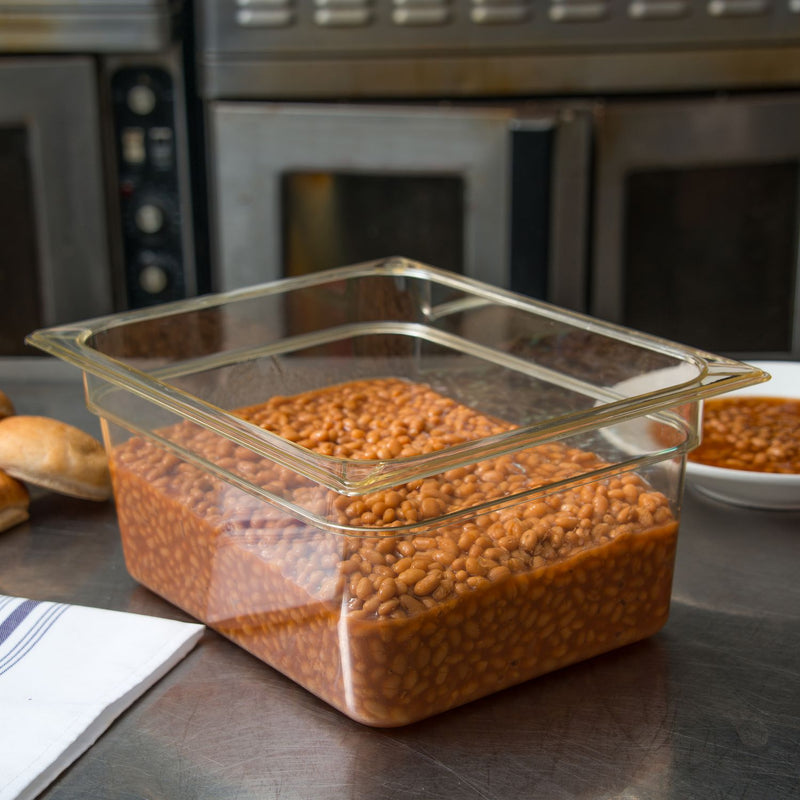 Carlisle StorPlus High Heat Food Pan, 8.7 qt, 10.38 x 12.75 x 6, Amber, Plastic (CFS10422B13) Each