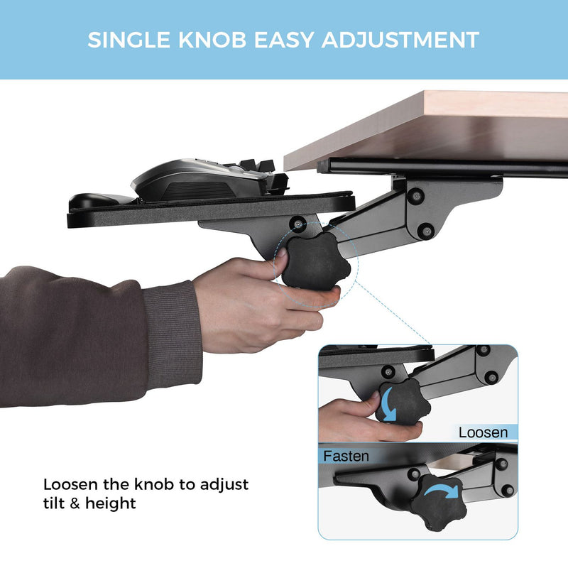 Eureka Ergonomic® Adjustable Keyboard Tray, Black (EKAAKB02) Each