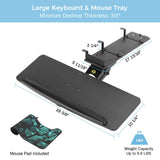 Eureka Ergonomic® Adjustable Keyboard Tray, Black (EKAAKB02) Each