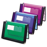 Smead™ Poly Wallets, 2.25" Expansion, 1 Section, Elastic Cord Closure, Letter Size, Translucent Green (SMD71951)