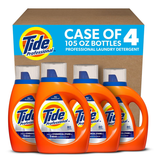 Tide Commercial Liquid Laundry Detergent, 105 oz Pour Bottle, 4/Carton (PGC14116) Case of 4