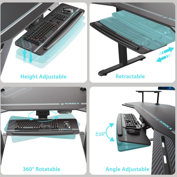 Eureka Ergonomic® Aero Standing Desk, 71.93" x 29.93" x 34.62" to 53.18", Black (EKAES71B) Case of 2