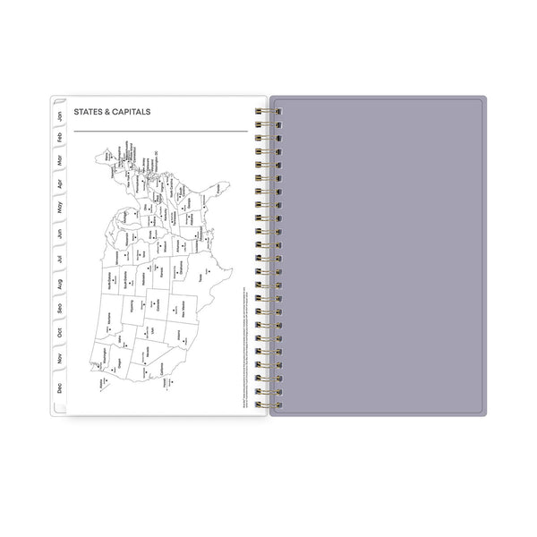 Blue Sky® Tula Weekly/Monthly Planner, Floral Artwork, 8" x 5", Purple/Pink/White Cover, 12-Month (Jan to Dec): 2026 (BLS143974) Each