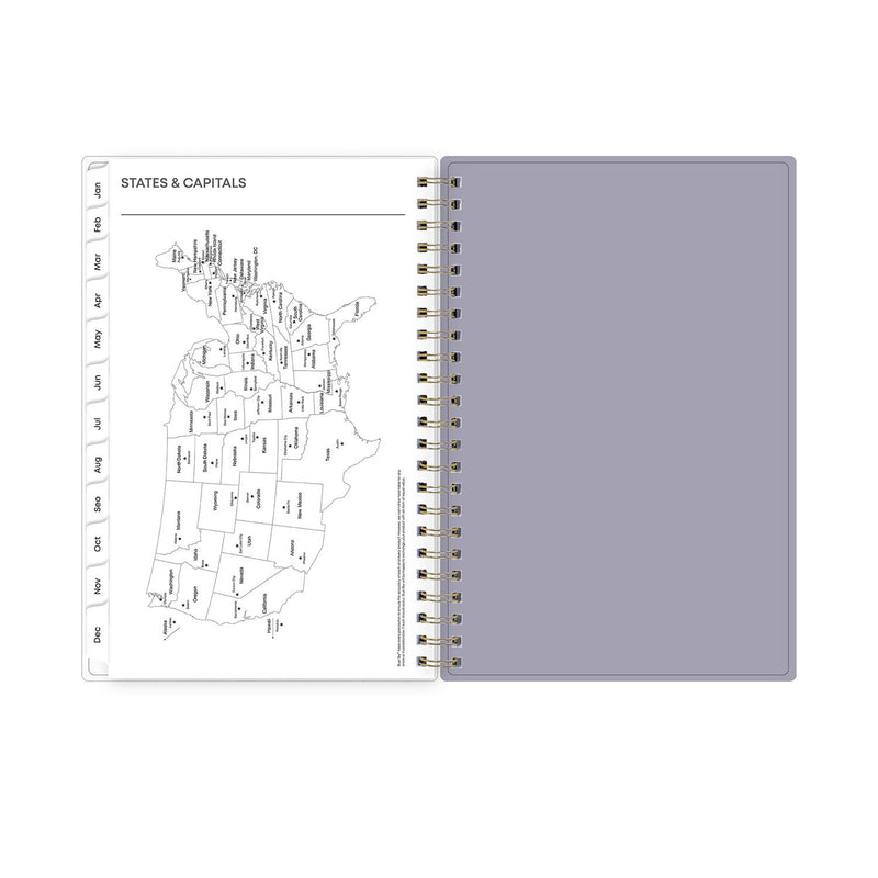 Blue Sky® Tula Weekly/Monthly Planner, Floral Artwork, 8" x 5", Purple/Pink/White Cover, 12-Month (Jan to Dec): 2026 (BLS143974) Each