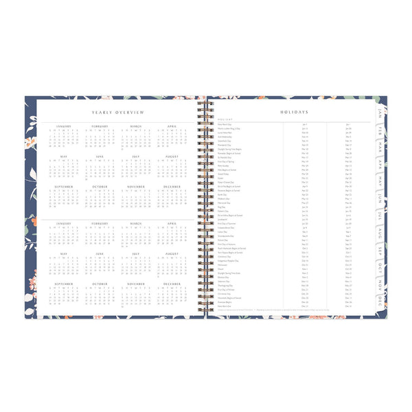 Blue Sky® One Tree Planted Effie Weekly/Monthly Planner, Floral Artwork, 11" x 8.5", Blue/Peach/Green Cover, 12-Month (Jan-Dec): 2026 (BLS138325) Each