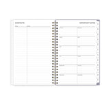 Blue Sky® Tula Weekly/Monthly Planner, Floral Artwork, 8" x 5", Purple/Pink/White Cover, 12-Month (Jan to Dec): 2026 (BLS143974) Each
