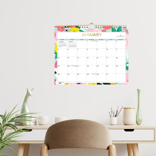 Blue Sky® Day Designer Secret Garden Mint Monthly Wall Calendar, Floral Artwork, 11 x 8.75, Multicolor Sheets, 12-Month (Jan-Dec): 2026 (BLS148632) Each