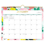 Blue Sky® Day Designer Secret Garden Mint Monthly Wall Calendar, Floral Artwork, 11 x 8.75, Multicolor Sheets, 12-Month (Jan-Dec): 2026 (BLS148632) Each