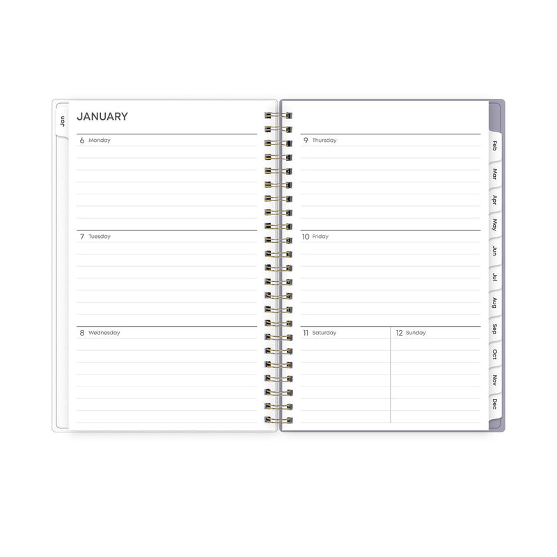 Blue Sky® Tula Weekly/Monthly Planner, Floral Artwork, 8" x 5", Purple/Pink/White Cover, 12-Month (Jan to Dec): 2026 (BLS143974) Each