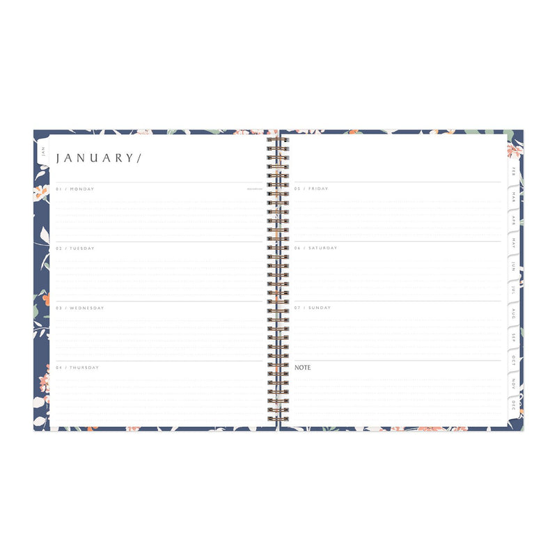 Blue Sky® One Tree Planted Effie Weekly/Monthly Planner, Floral Artwork, 11" x 8.5", Blue/Peach/Green Cover, 12-Month (Jan-Dec): 2026 (BLS138325) Each