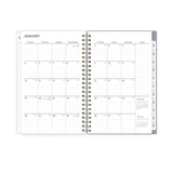 Blue Sky® Tula Weekly/Monthly Planner, Floral Artwork, 8" x 5", Purple/Pink/White Cover, 12-Month (Jan to Dec): 2026 (BLS143974) Each