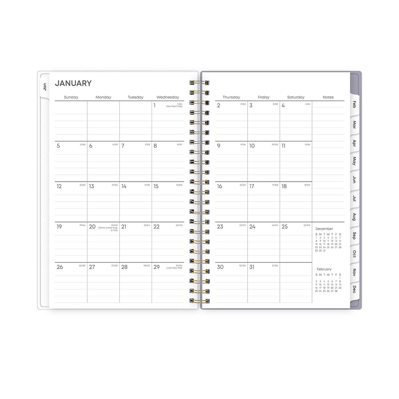 Blue Sky® Tula Weekly/Monthly Planner, Floral Artwork, 8" x 5", Purple/Pink/White Cover, 12-Month (Jan to Dec): 2026 (BLS143974) Each