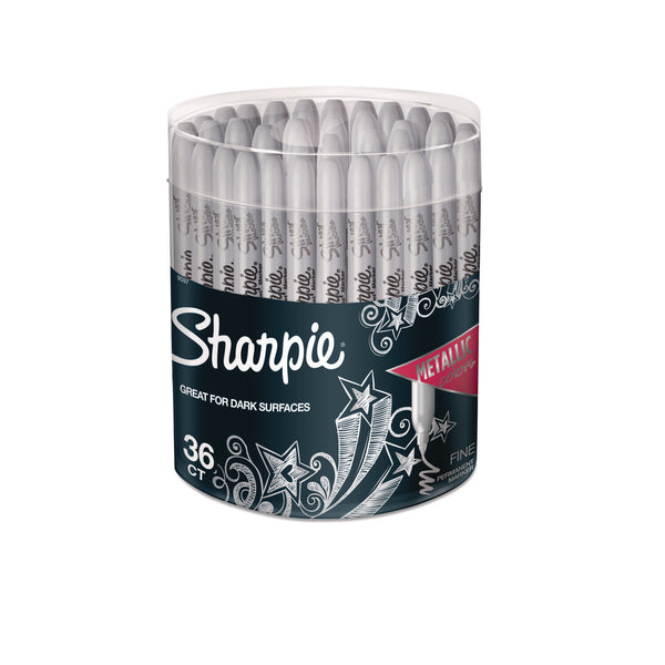 Sharpie Metallic Fine Point Permanent Markers, Metallic Silver, 36/Pack (SAN9597) Each