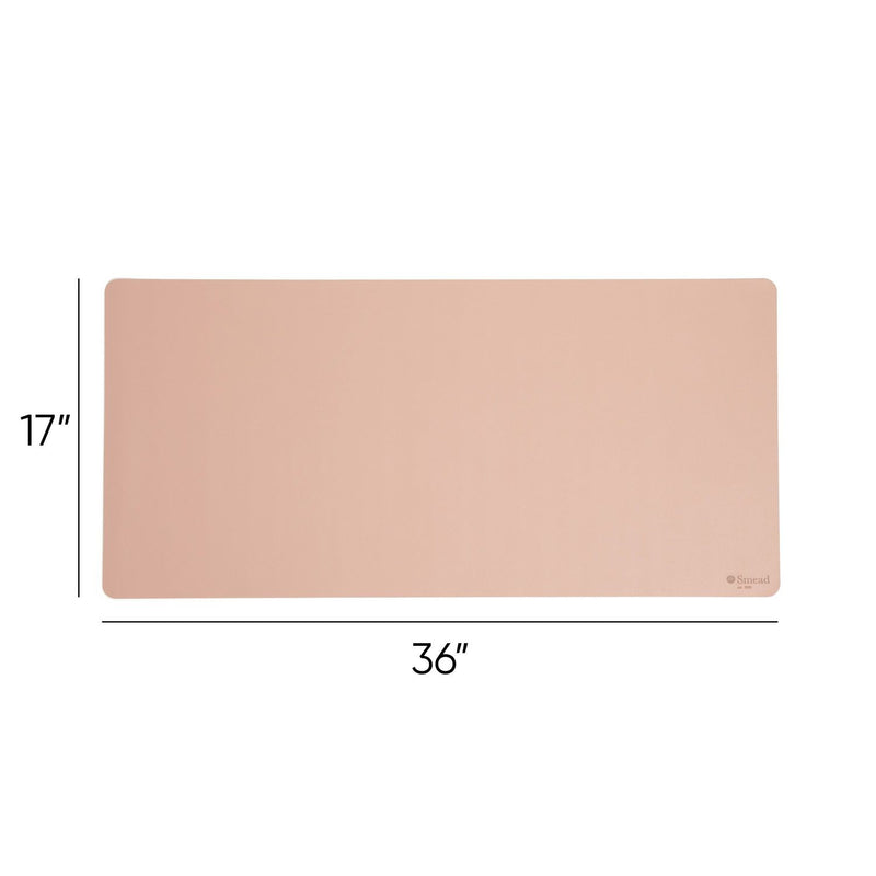 Smead™ Vegan Leather Desk Pads, 36 x 17, Light Pink (SMD64829) Each