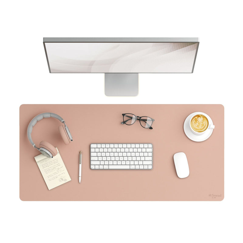 Smead™ Vegan Leather Desk Pads, 36 x 17, Light Pink (SMD64829) Each