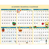 House of Doolittle™ Recycled Academic Seasonal Laminated Wall Calendar, Illustrated Seasons, 24 x 37, 12-Month (July to June), 2025 to 2026 (HOD39835) Each