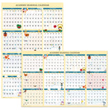 House of Doolittle™ Recycled Academic Seasonal Laminated Wall Calendar, Illustrated Seasons, 24 x 37, 12-Month (July to June), 2025 to 2026 (HOD39835) Each