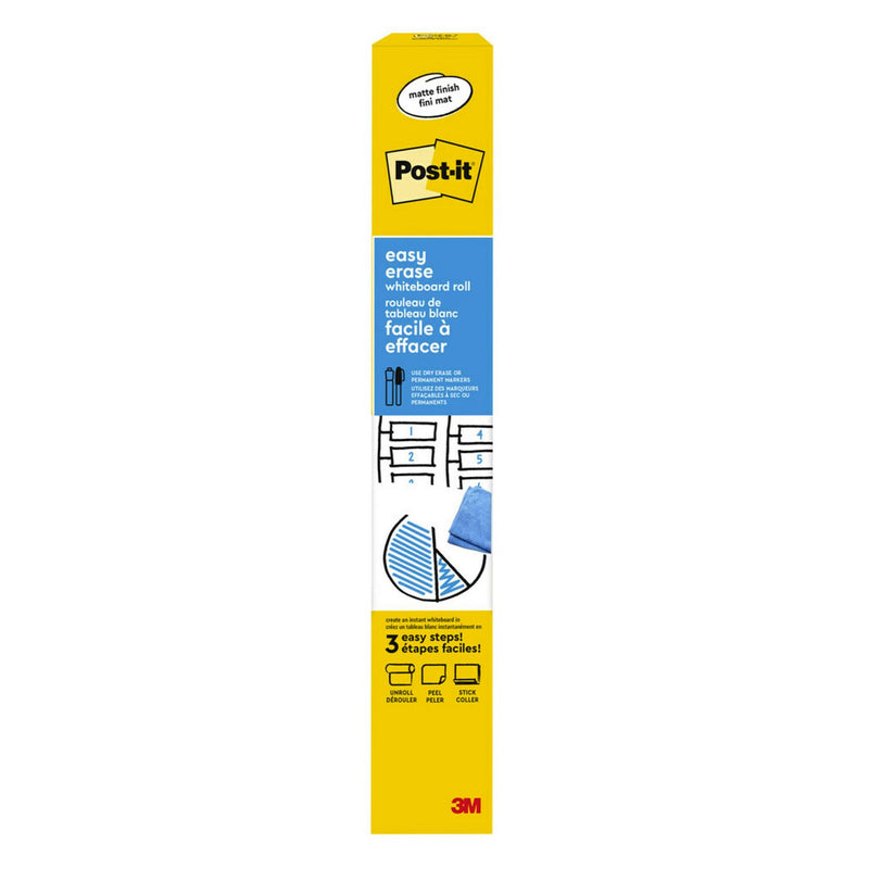 Post-it® Easy Erase Permanent Marker Whiteboard Surface, Laminate Film, 36" x 24", White (MMMEE3X2) Each