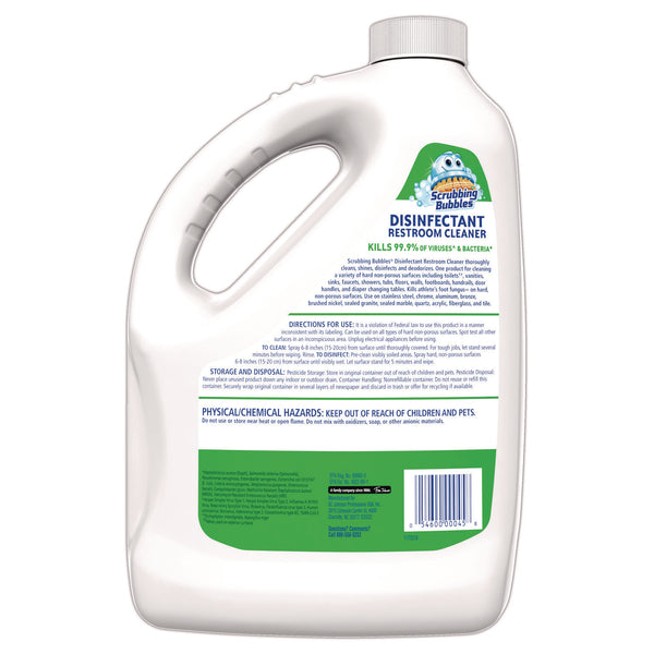 Scrubbing Bubbles Disinfectant Restroom Cleaner, Fresh Scent, 1 gal Bottle, 4/Carton (SJN335599) Case of 4
