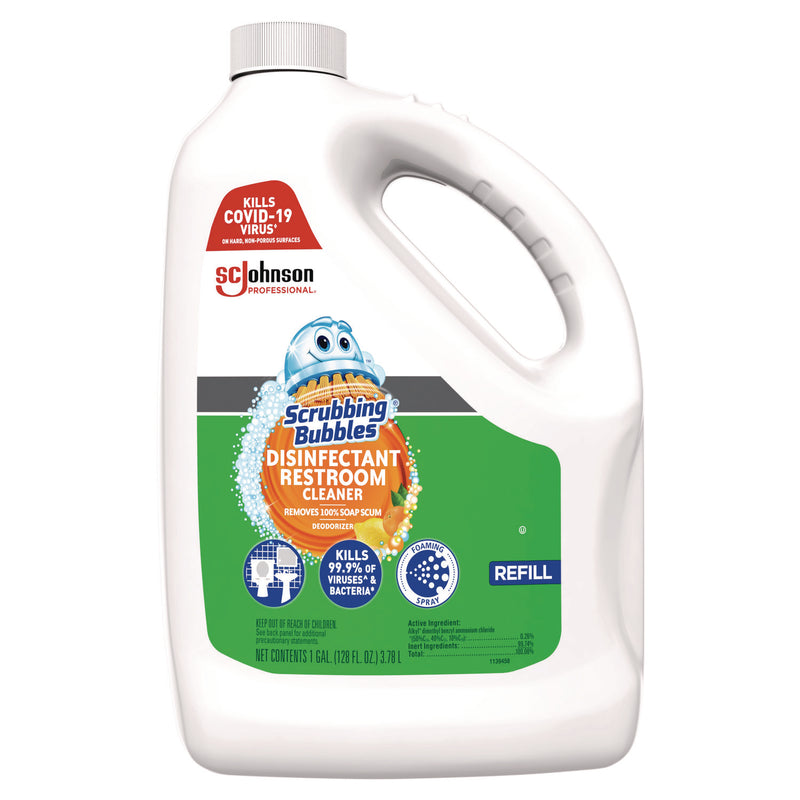Scrubbing Bubbles Disinfectant Restroom Cleaner, Fresh Scent, 1 gal Bottle, 4/Carton (SJN335599) Case of 4