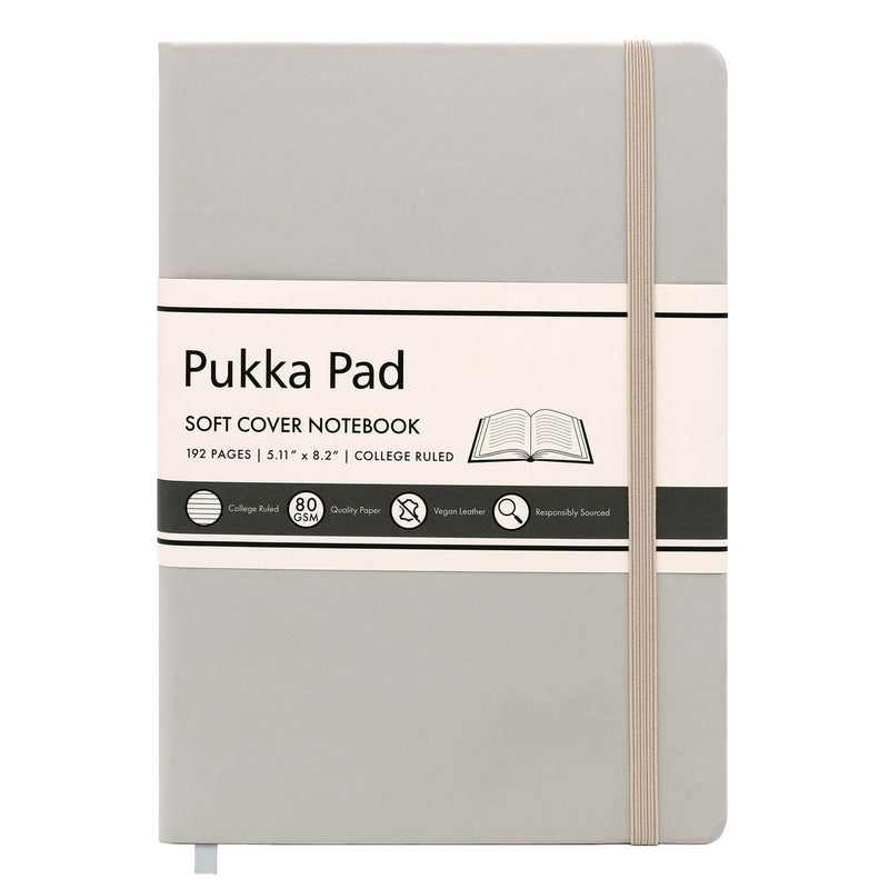 PUKKA PAD® Soft Cover Notebook, College Rule, Pebble Cover, (96) 8.2 x 5.11 Sheets (PUK9941SIG) Each